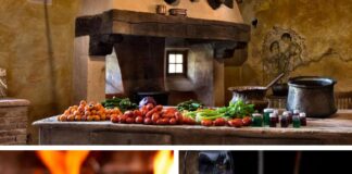 Mercato e spiedo al castello