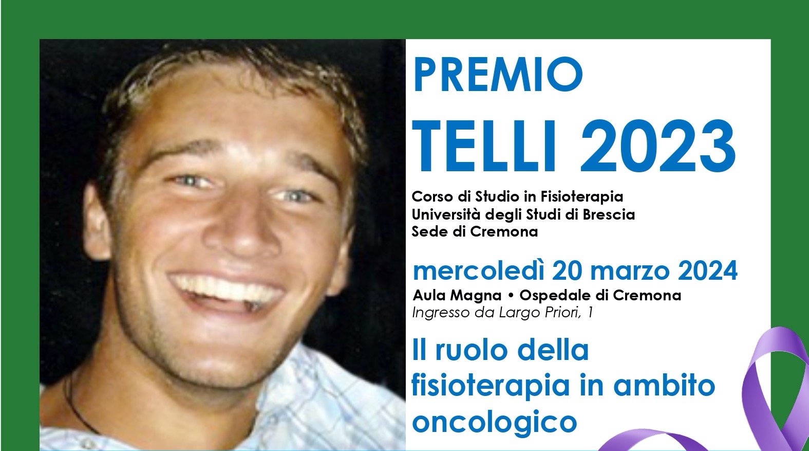 Premio Telli al ruolo della fisioterapia in ambito oncologico