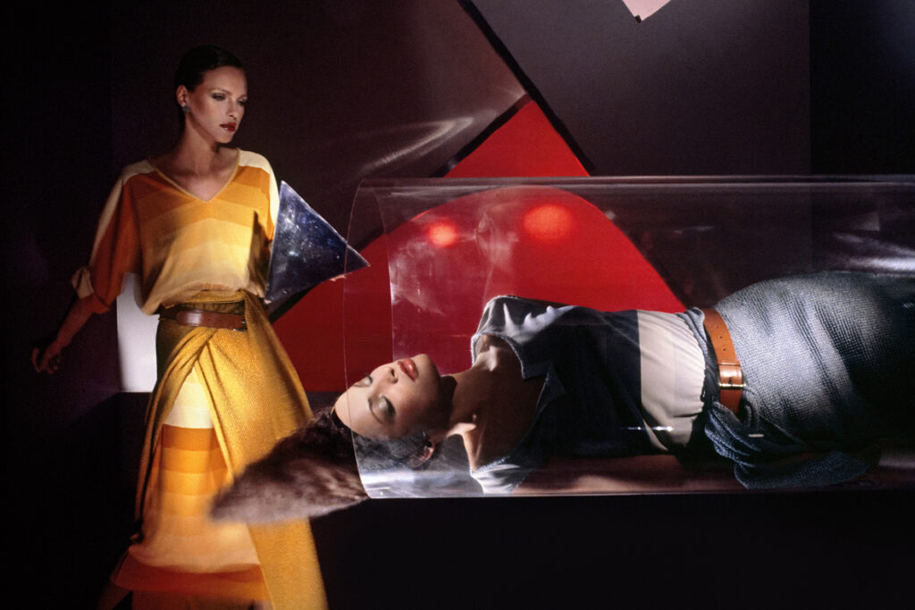 Ph. Gian Paolo Barbieri, Yolande Gillot in Genny by Gianni Versace, Milano 1978 © Giada Stefania Barbieri. Courtesy Fondazione Gian Paolo Barbieri ETS