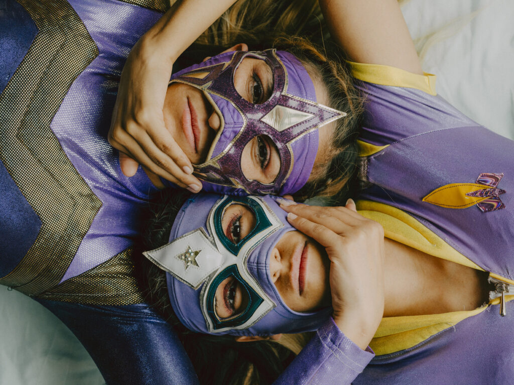 The sisters Baby Star and Little Star share a strong bond. They are the first generation of women in their family to join the sport, following in their father’s footsteps. Lucha libre was once a male-only domain, but today, these women proudly claim their place in the ring, showing that they’ve earned the right to be there. Ciudad Juárez, Mexico.